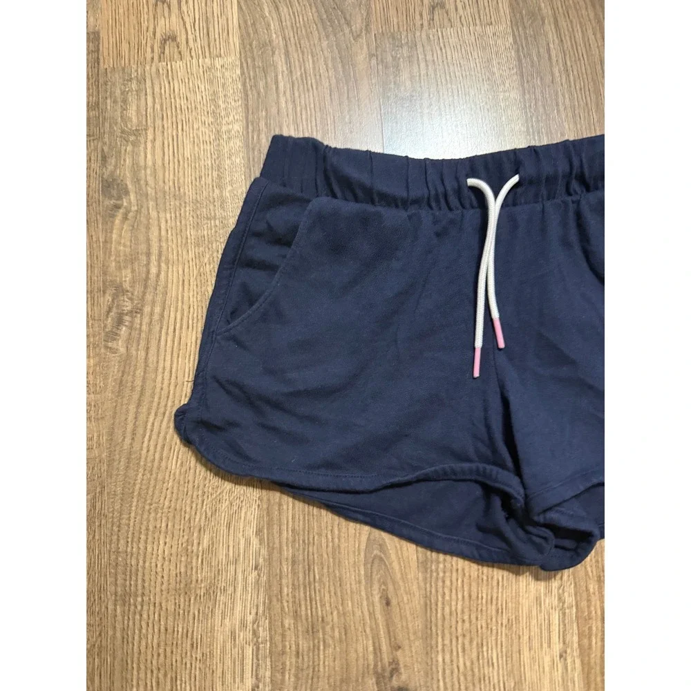 Old Navy Shorts Girls L 10-12 Navy Blue Kids Dolphin Hem Drawstring Excellent
